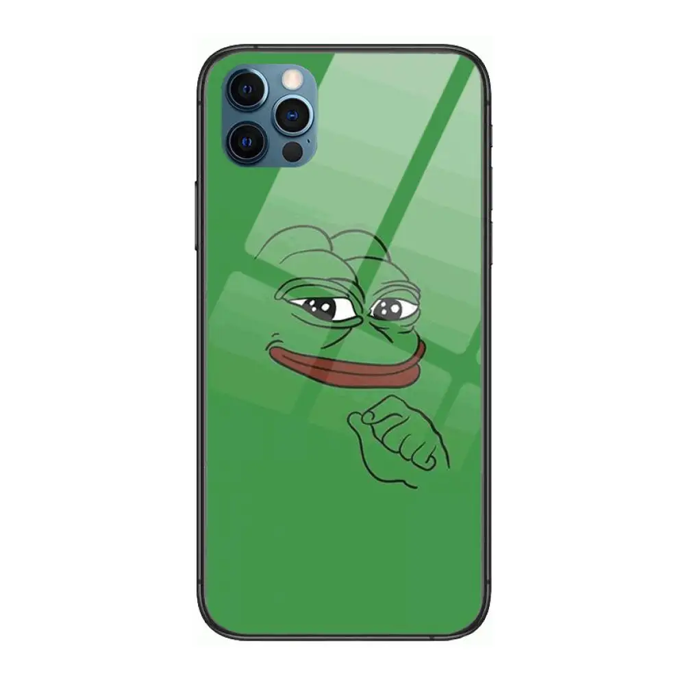 

Sad Frog pepe meme Style Phone Case cover For iphone 12 pro max 11 8 7 6 s XR PLUS X XS SE 2020 mini black cell shell
