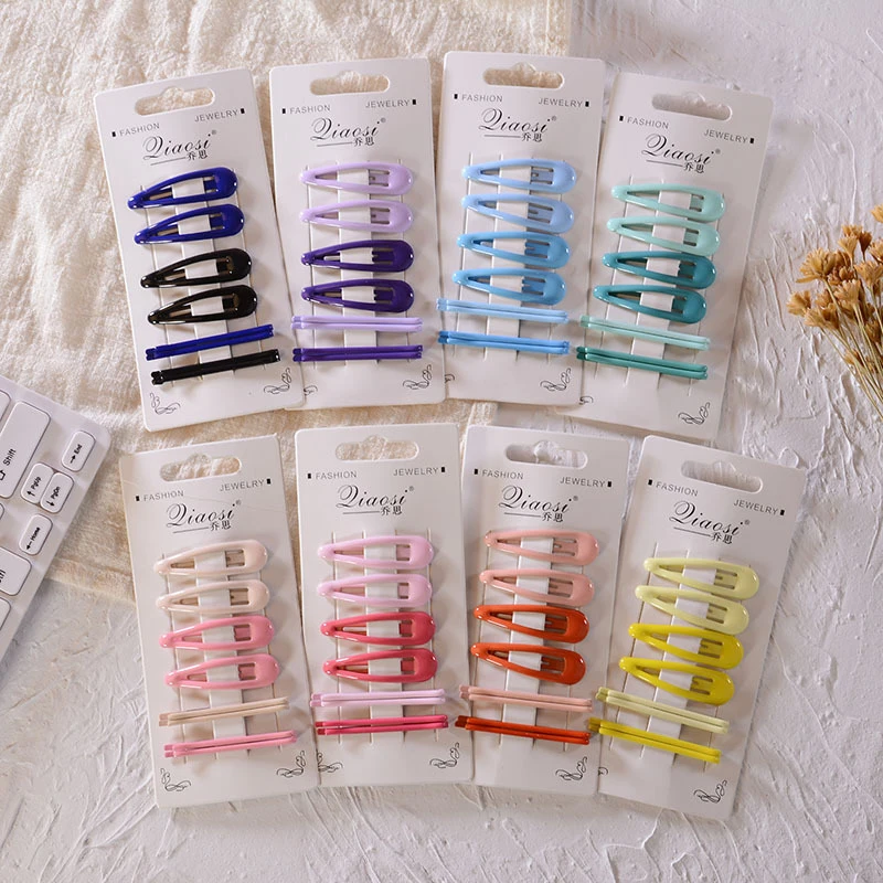 

6Pcs New Women Girls Cute Colorful Waterdrop Shape Hairpins Sweet Hair Clips Barrettes Side Clip Fashion Hair Accessories