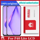 Оригинальный сменный дисплей 6,4 дюйма с рамкой для Huawei P40 Lite, ЖК-дисплей с сенсорным экраном и дигитайзером в сборе для Nova 6 SE, ЖК-экран