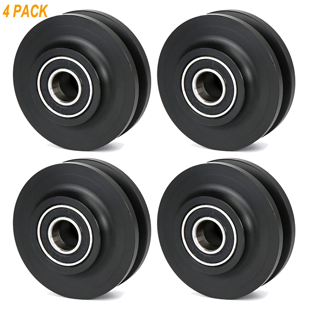 

4PC Replacement Sliding Barn Door Wheel Closet Hardware Roller Window Pulley