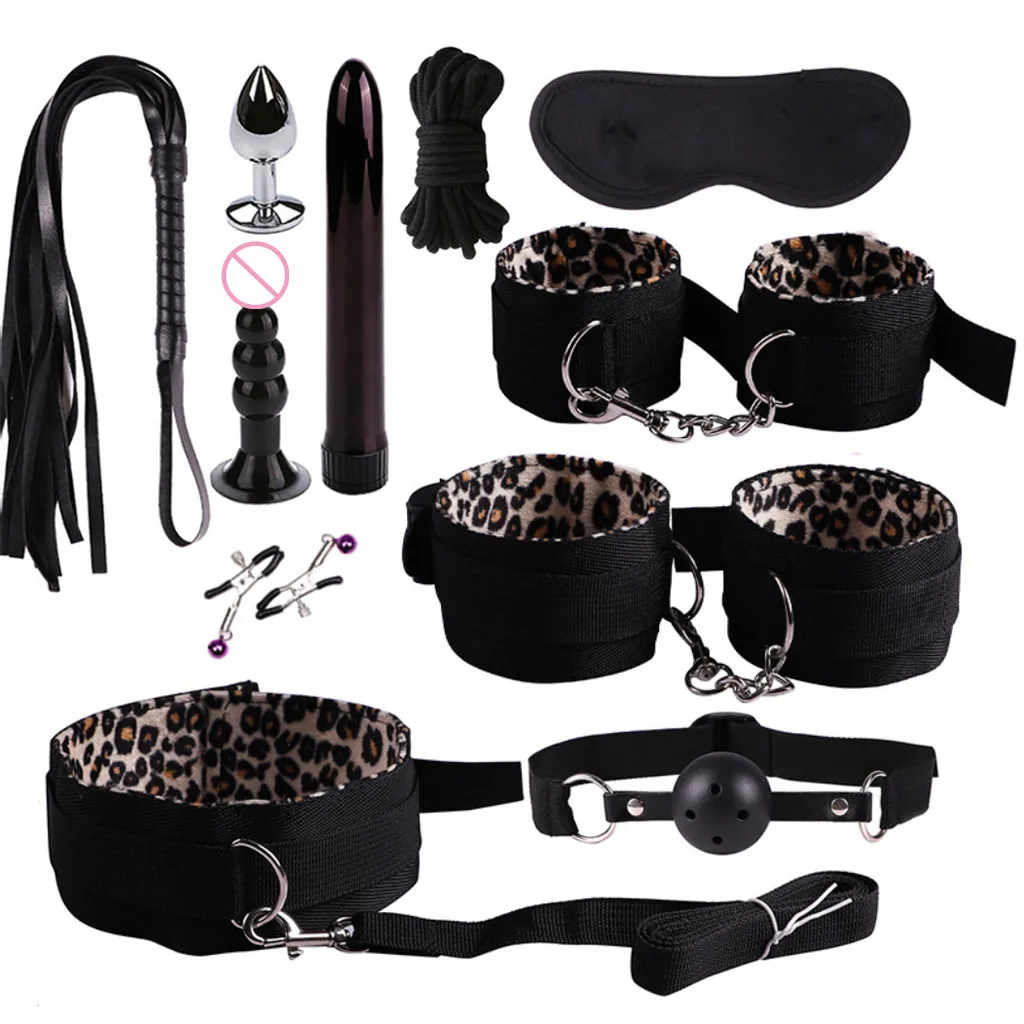 Плюшевый костюм кнут трусы наручники вибратор набор для игр - Цена: 2315.81