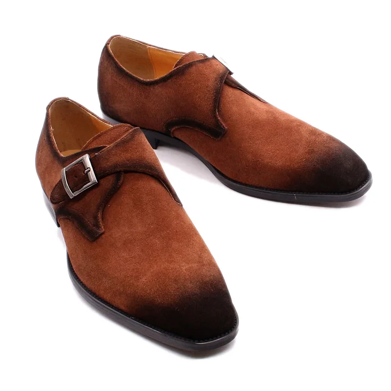 Осенне-зимняя мужская классическая обувь из замши в британском стиле Мужская