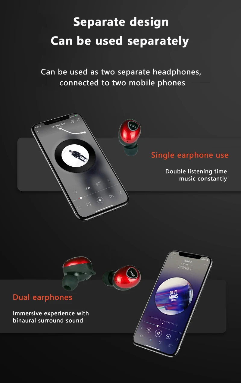Leic Bluetooth V5.0 беспроводные наушники TWS Handsfree наушники спортивные наушники игровая гарнитура для встречи Noice набор для уменьшения головы