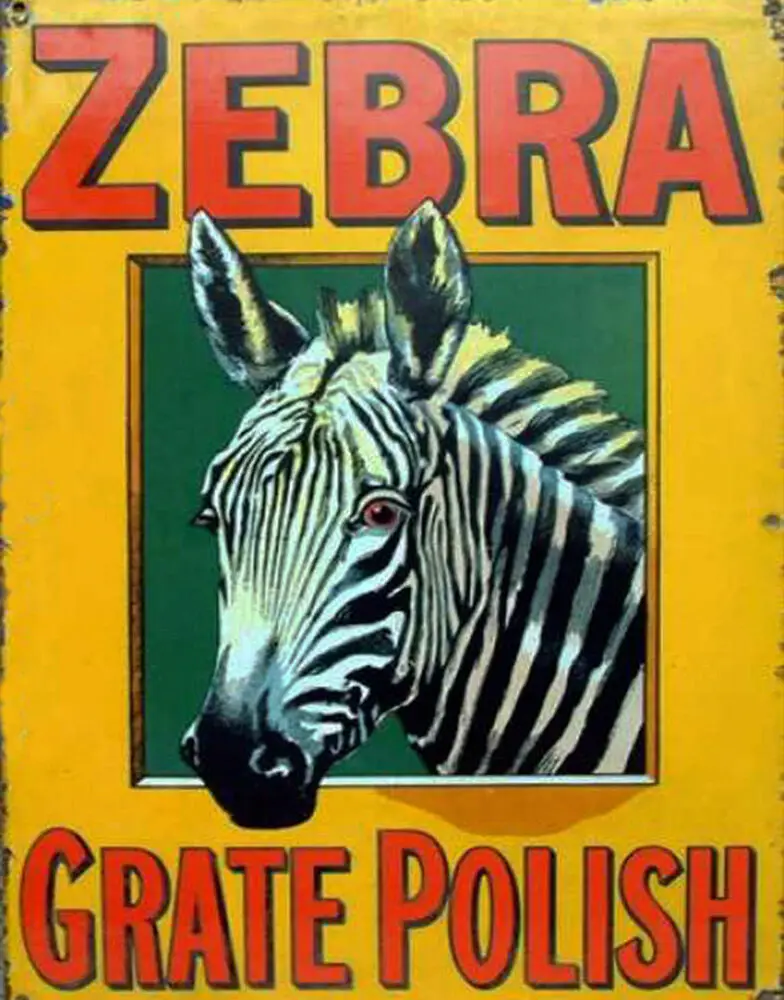 

Zebra Grate Polish Advertisement Reproduction Metal POSTER TIN Sign WALL PLAQUE