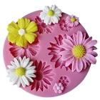 Силиконовые красивые Хризантемы цветы шоколад Инструменты для украшения торта для вечеринки DIY Подсолнух форма для выпечки помадки