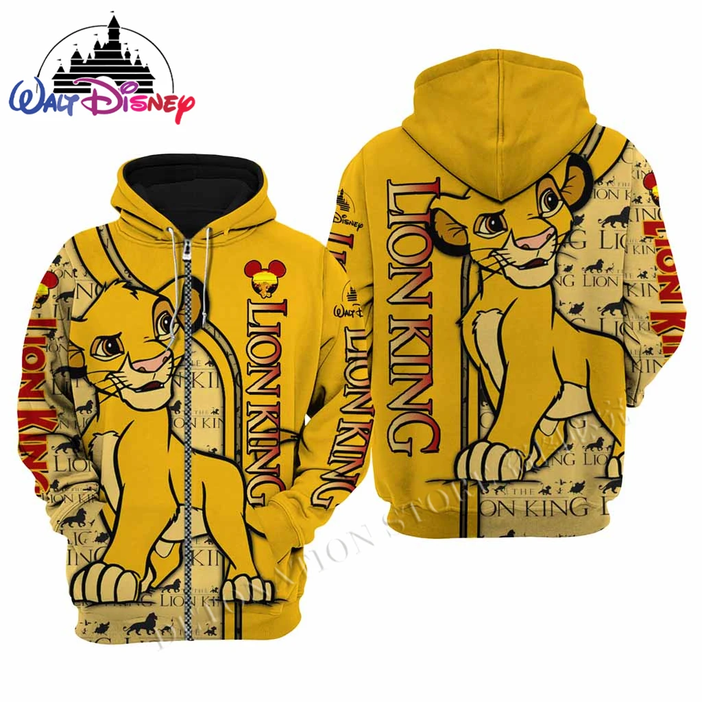 Толстовка Simba с принтом короля льва из Диснея фланлет 3D рисунком утепленная на