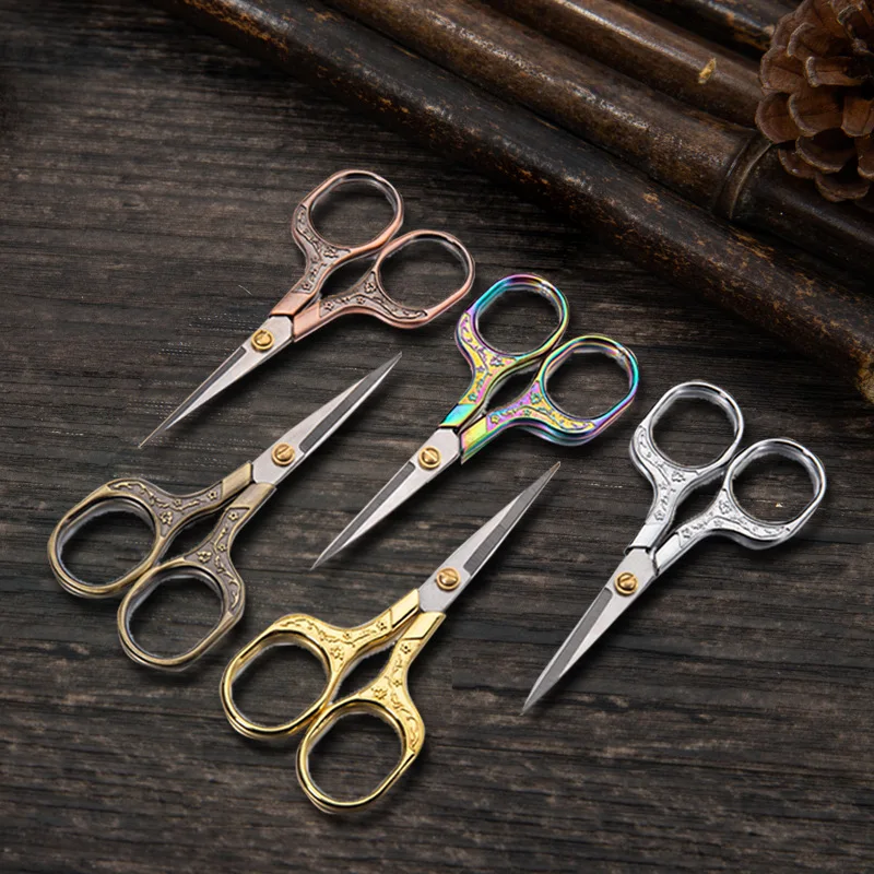 

Sharp Stainless Steel Sewing Scissors for Fabric Hot Sale High Quality Retro Craft Scissors Sewing Tools Zig Zag Fabric Scissors