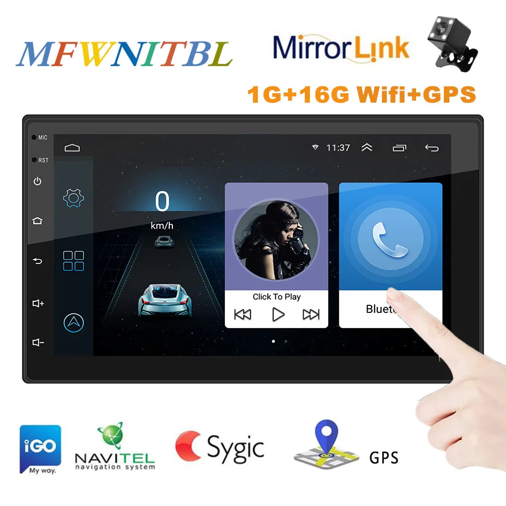 

2 din Car Radio Android 8.1 7" 1G+16G Autoradio GPS Wifi Car Multimedia Player Bluetooth FM/USB/AUX MP5 Player 2din Car Stereo