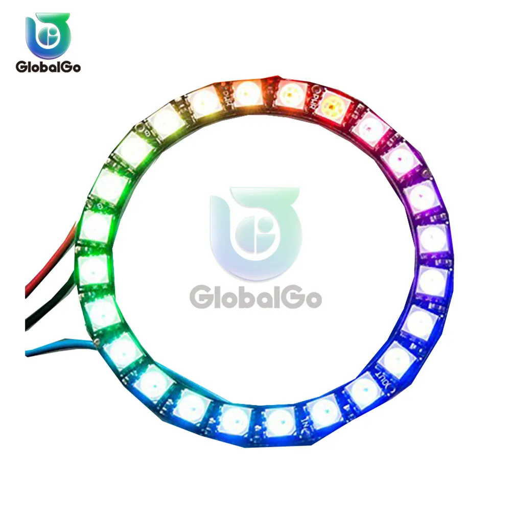 Rgb светодиодная кольцевая лампа WS2812 5050 RGB со встроенными драйверами 24 бит LED для