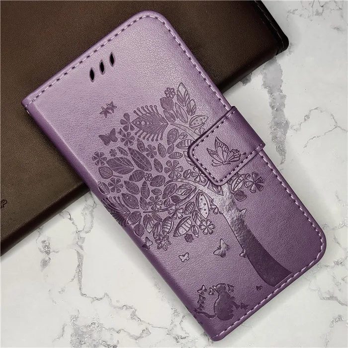 Лаванда Роскошный флип-кейс из искусственной кожи для iPhone XS XR X 11 Pro Max, бумажник, держатель для карт, чехол для iPhone 8 7 6 6S Plus 5 5C 5S SE 4 4s - Цвет: Лаванда