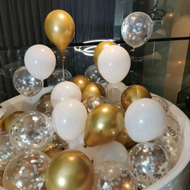 

50pcs 10inch Balloons Confetti Latex Wedding Birthday Party Balloons Bridal Baby Shower Party Decorations Helium Balloons Supply