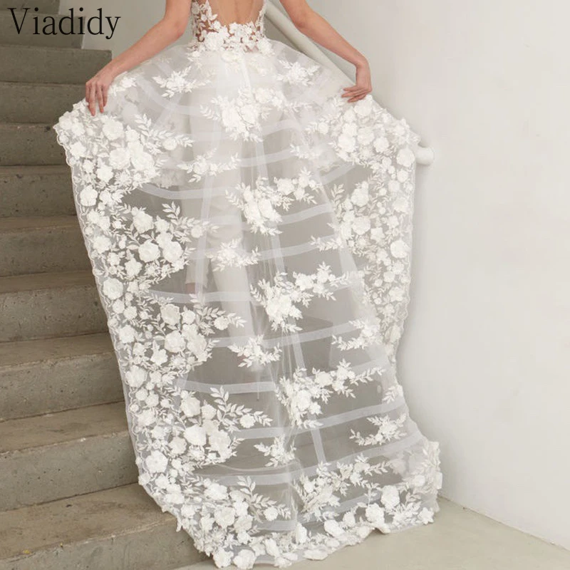 

Women Chic See-through Open Back Lace Jumpsuit Sexy Sheer Mesh Fake Two Pieces White Rompers