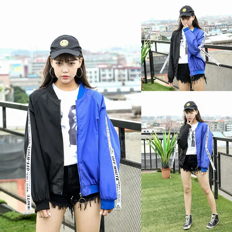 Куртка-бомбер Мужская/Женская с длинным рукавом базовая Повседневная тонкая