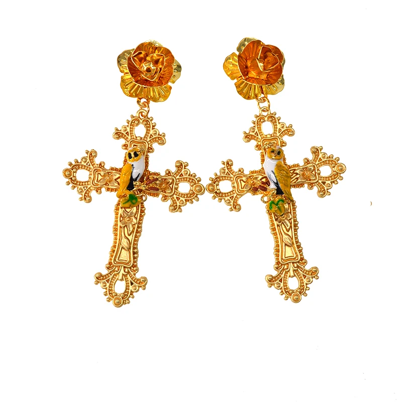 Большие серьги в стиле барокко Винтажные висячие подвески для женщин на