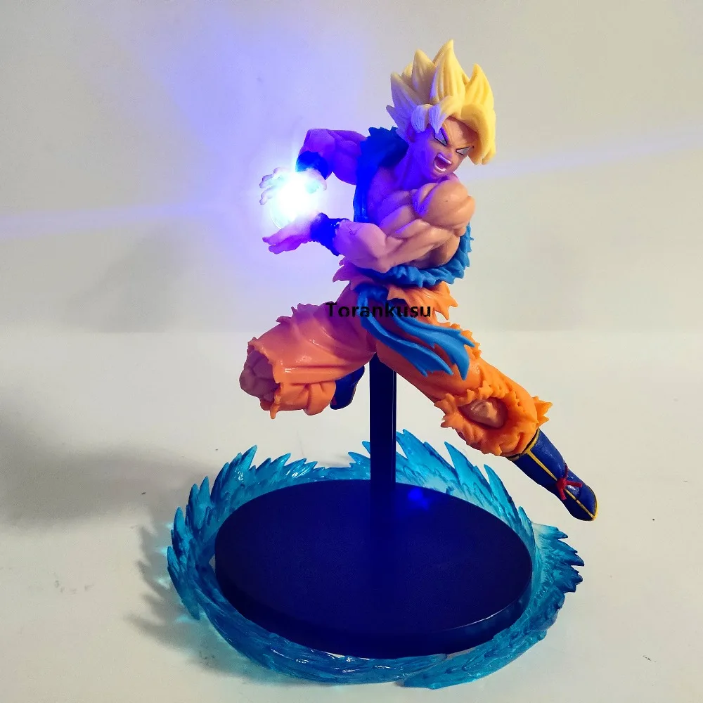 Dragon Ball Z Goku Super Saiyan 2 Kamehameha Led ПВХ Фигурки Dragon Ball Супер Аниме Сон Гоку фигурка игрушка DBZ