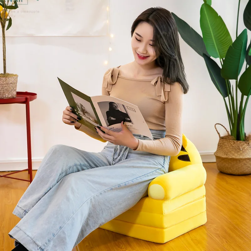 Плюшевый складной детский диван спинка кресла раскладной кровать симпатичное