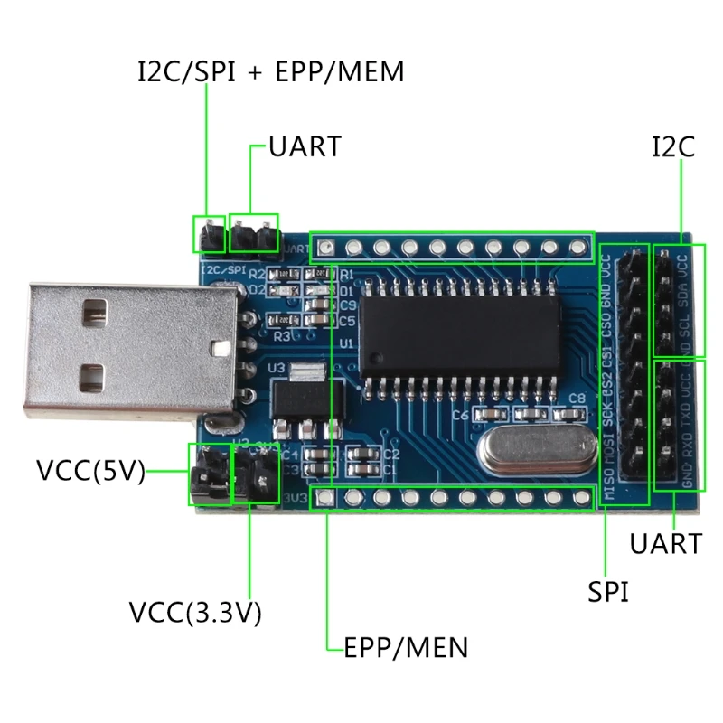 Программатор CH341A с USB на UART IIC SPI I2C конвертер параллельным портом новинка 2022 |
