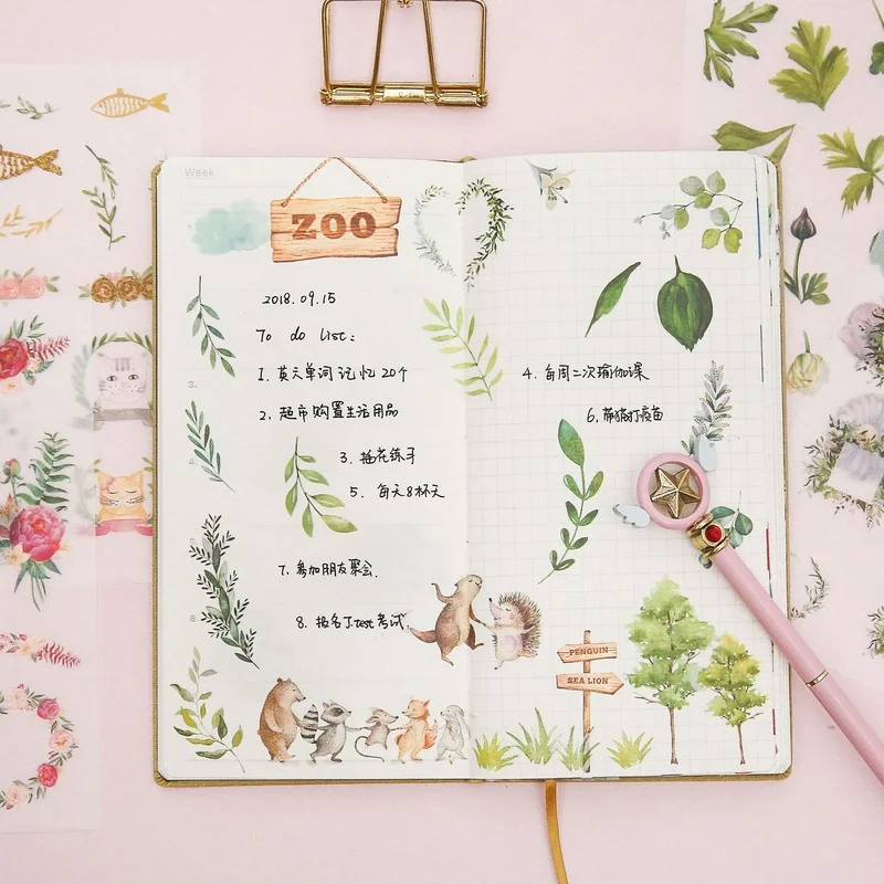 60 шт./упак. прекрасные цветы и птицы мягкие наклейки сделай сам пакет разместил