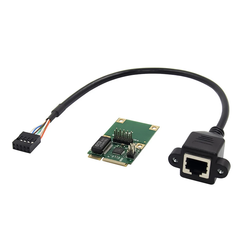 mini pcie lan server network card gigabit single electric port ethernet rj45 adapter card computer supplies accessories free global shipping