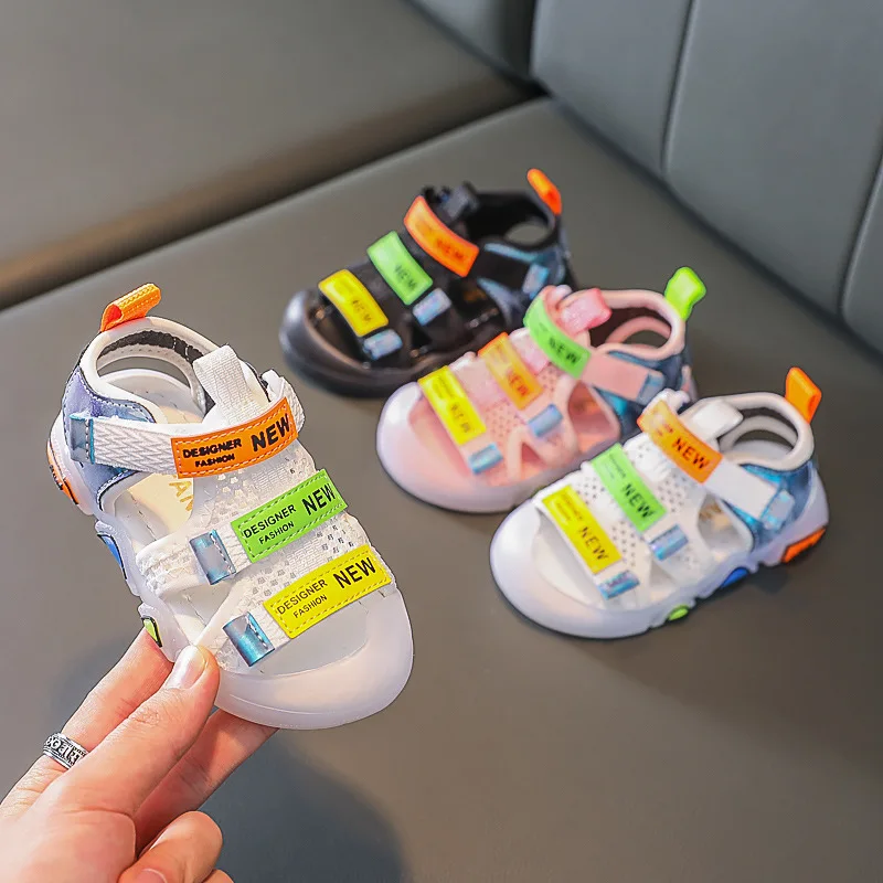 

Size 21-30 Children Fashion Sport Sandals Baby Comfortable Sandals 2021 Summer New Boy Girls Beach Shoes Kids Casual Sandals