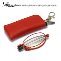 vision care 1 004 00 unisex reading glasses with pen tube case portable presbyopic glasses metal case eyeglasses