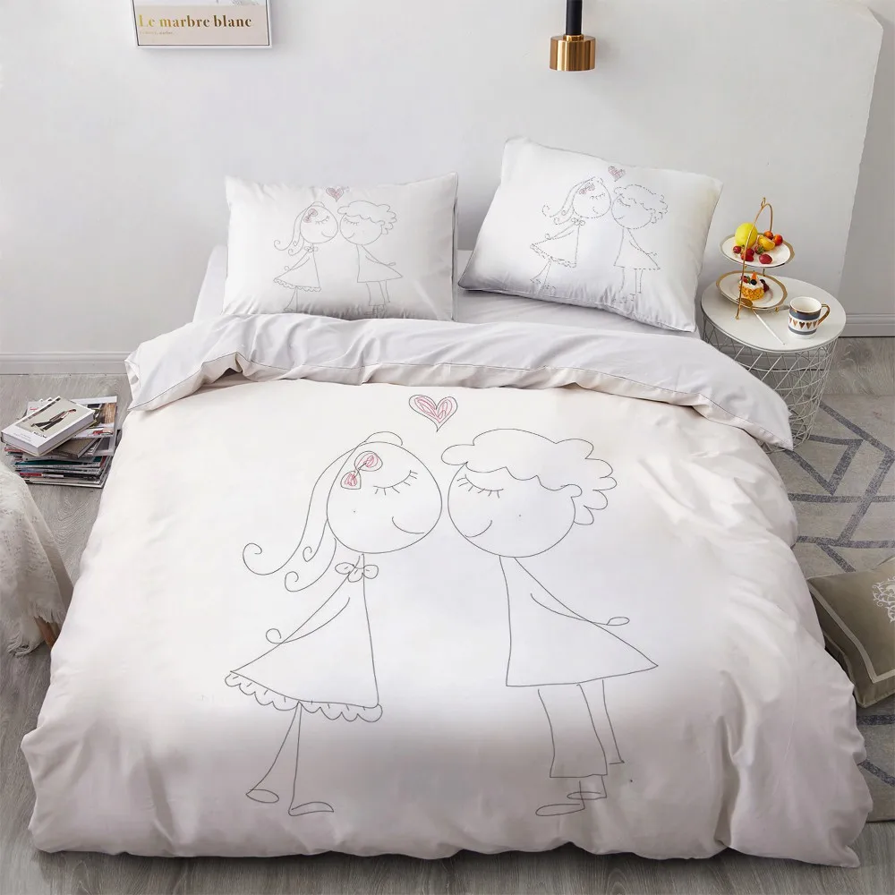 

3D Custom Monkey Quilt Cover Set Bedding Sets Comforther Case Pillow shams King Queen Double Single Size White Home Textile