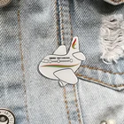 Модная брошь на рубашку, Винтажная брошь на лацкан в виде самолета для рюкзаков, шляп, джинсов, Мультяшные акриловые украшения, значки, рождественский подарок