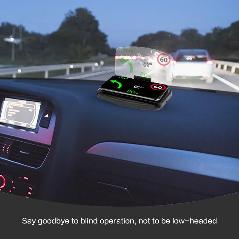 Универсальный автомобильный держатель мобильного телефона с HUD Qi Беспроводное зарядное устройство для телефона навигация смартфон gps HUD Дисплей проектор