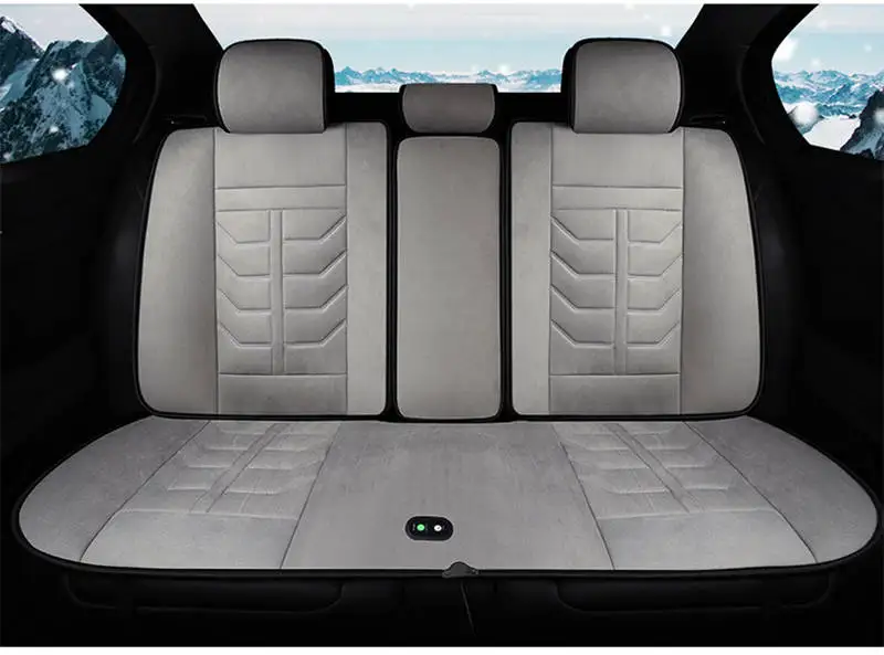 Gray 1 Pcs Автомобильная нагревательная Подушка зимняя автомобильная универсальная подушка для сиденья теплая и удобная автомобильная электрическая короткая плюшевая подушка с подогревом на сиденье - Название цвета: Gray 1 Pcs