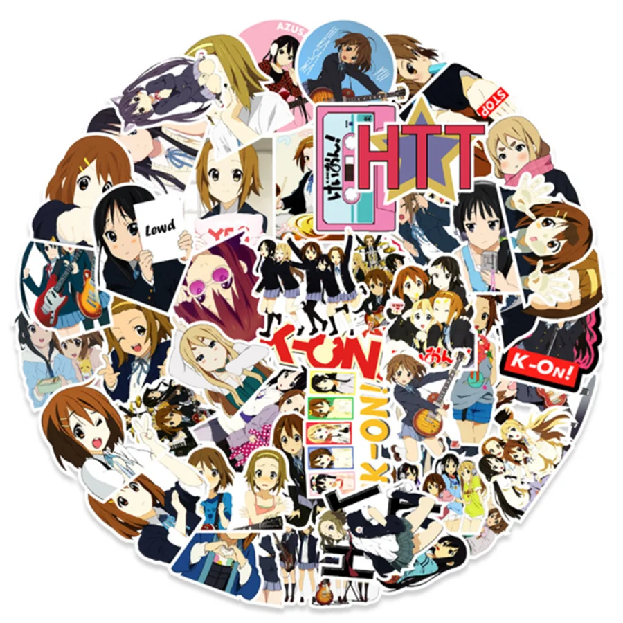 

10/30/50PCS Anime Light Color Cartoon Cute Girl Graffiti Decoration Guitar Suitcase Laptop Waterproof Sticker Toy Wholesale