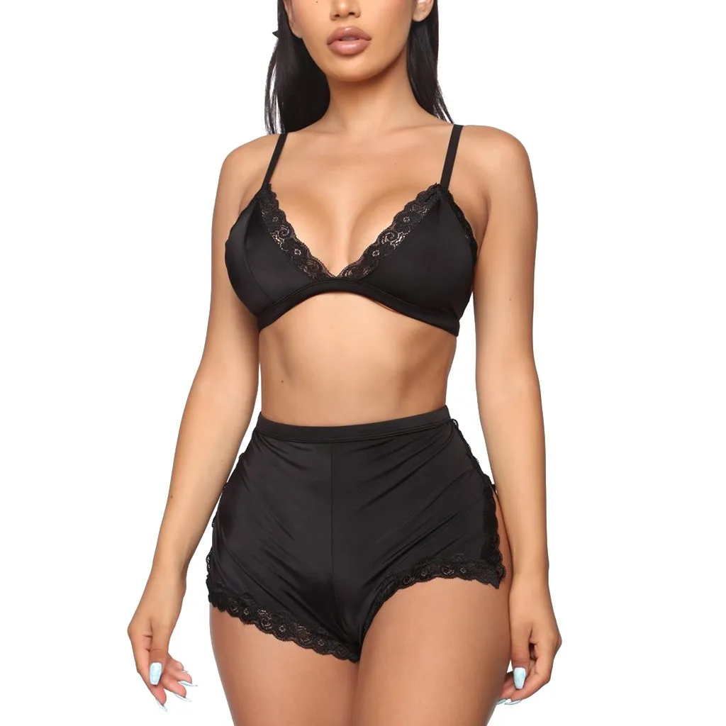 

Сексуальное женское белье, женский с кружевной отделкой, бюстгальтер, шорты, пижамный комплект, сексуальное нижнее белье, нижнее белье, эрот...