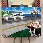 Картина маслом на холсте, новая Картина на холсте с монополией Alec, 2020 год, подходит для украшения гостиной