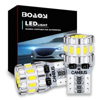 2x car 5w5 led bulb t10 w5w led signal light canbus 12v 6000k auto claerance wedge side reverse lamps 3014 18smd no error