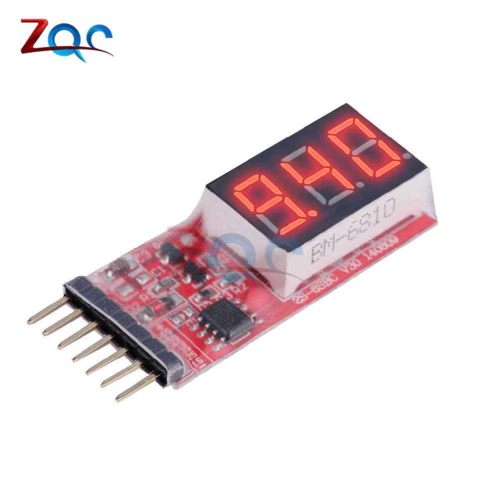 Индикатор напряжения аккумулятора 2 6S RC Li Po тестер er 7 4 22 в индикатор сигнализации