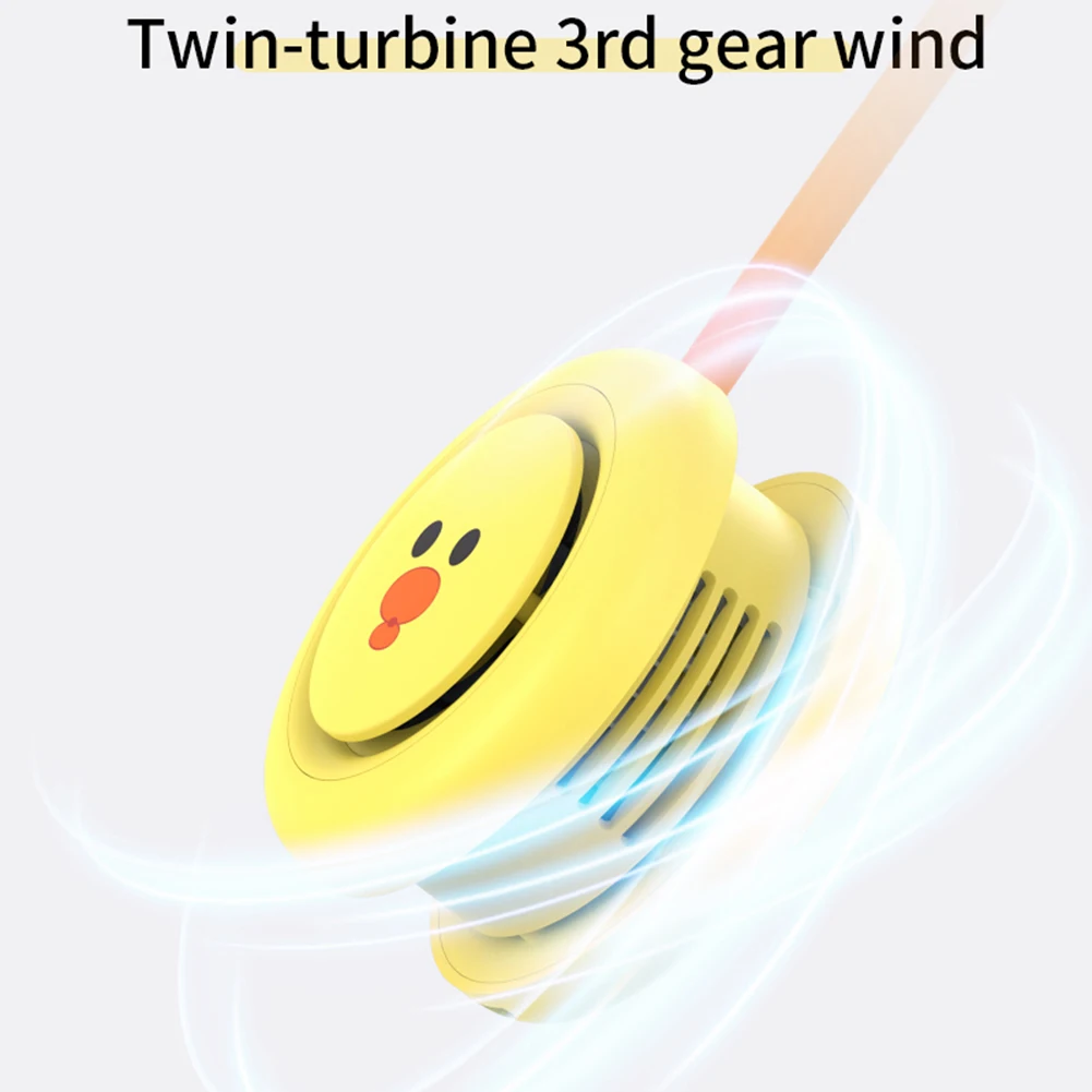 

3 Wind Speeds Fan Bladeless Neck Band Hanging Pocket USB Rechargeable Mini Fan Mini Desk Rechargeable Quiet Office