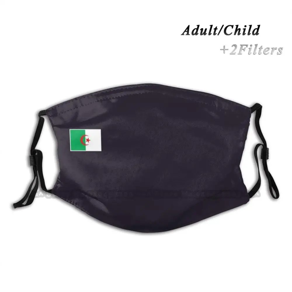 Маска для лица с флагом Алжира многоразовая маска моющаяся наружная крышка рта