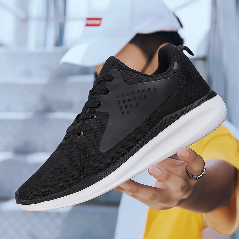 2019 новые кроссовки мужские дышащие сетчатые удобные спортивные плоские