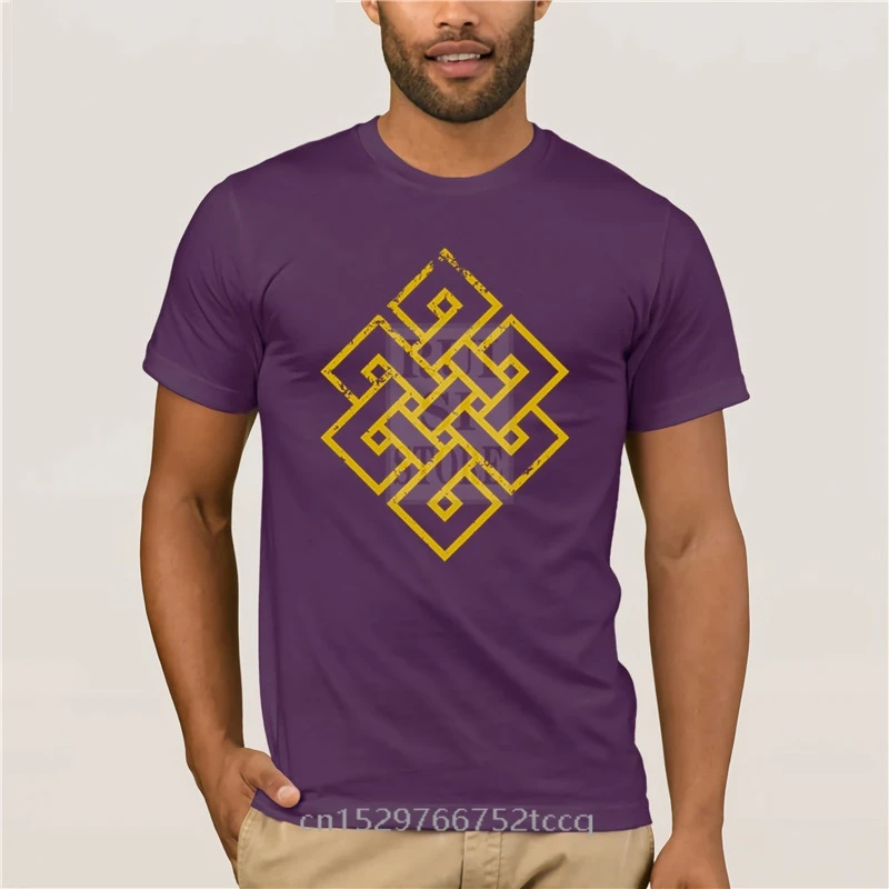 

man's T shirt Endless Knot . Buddhism Eternal Knot Buddha Tee Hot 's Summer Fashion Street Short Sleeve T Shirt
