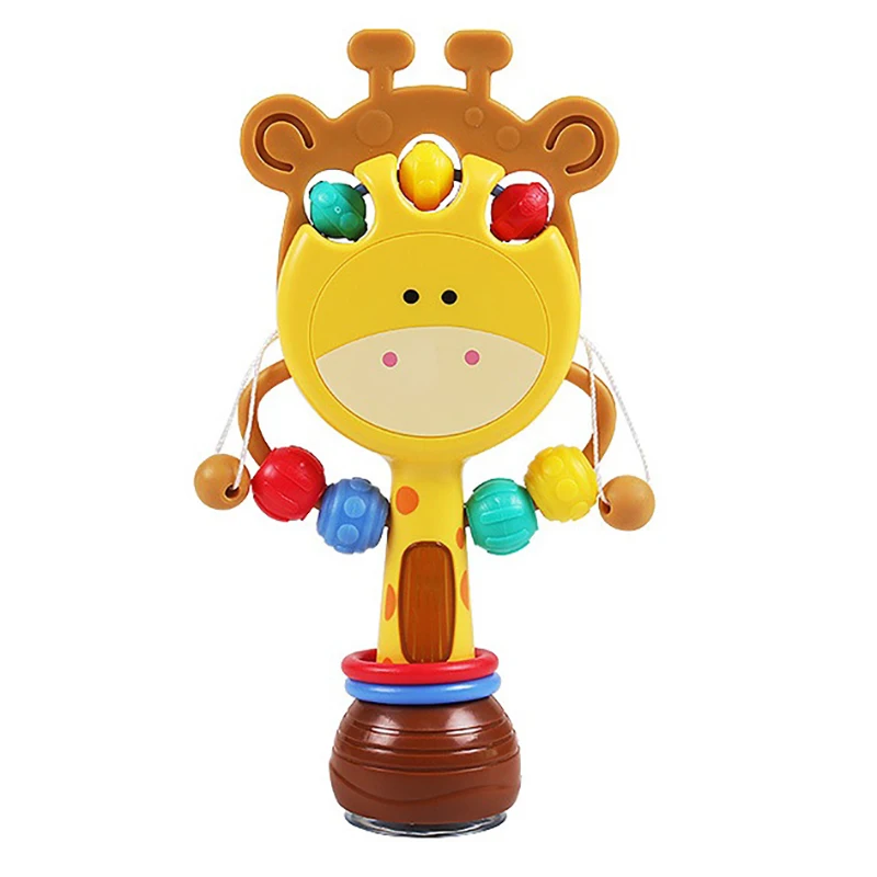 

Musical Rattle Toy Teether Toy Musical Hand Tambourine Sand Hammer Toy Mobile Rattle Soft Tooth Drum Rattle
