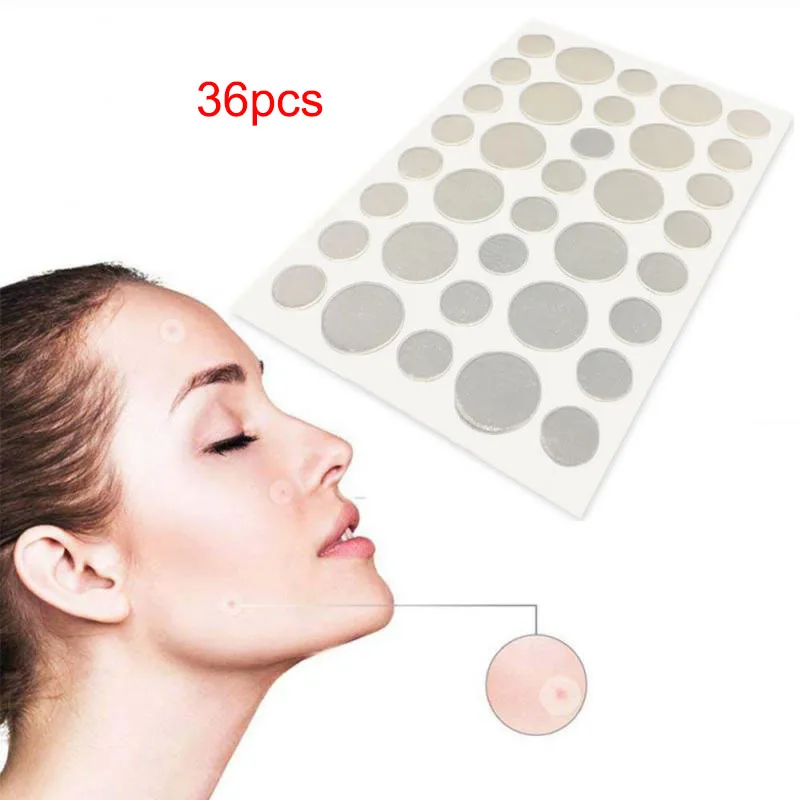 36PCS Hydrocolloid Facial Acne Skin Tag remover Pimple Cover Blackhead Invisible Patch Removal Stick
