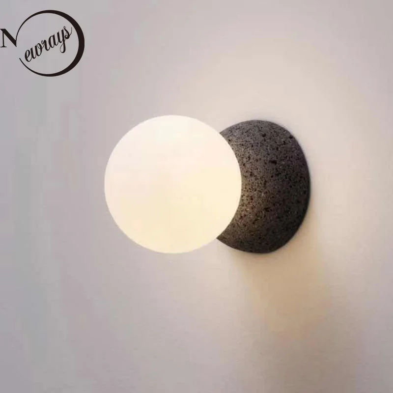 

Nordic Arts Indoor Lighting Wall Lamp G4 LED Postmodern Simplicity Modern Cement Wall Light for Living Room Bedside Bedroom Lamp