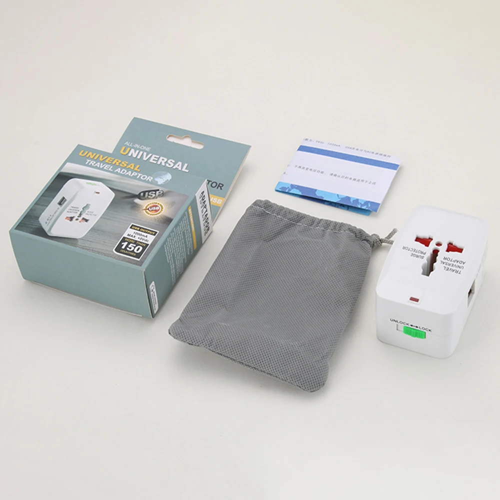 

Universal Power Adapter Power Supply Plug Converter with Dual USB Worldwide Travel Electrical Wall Socket