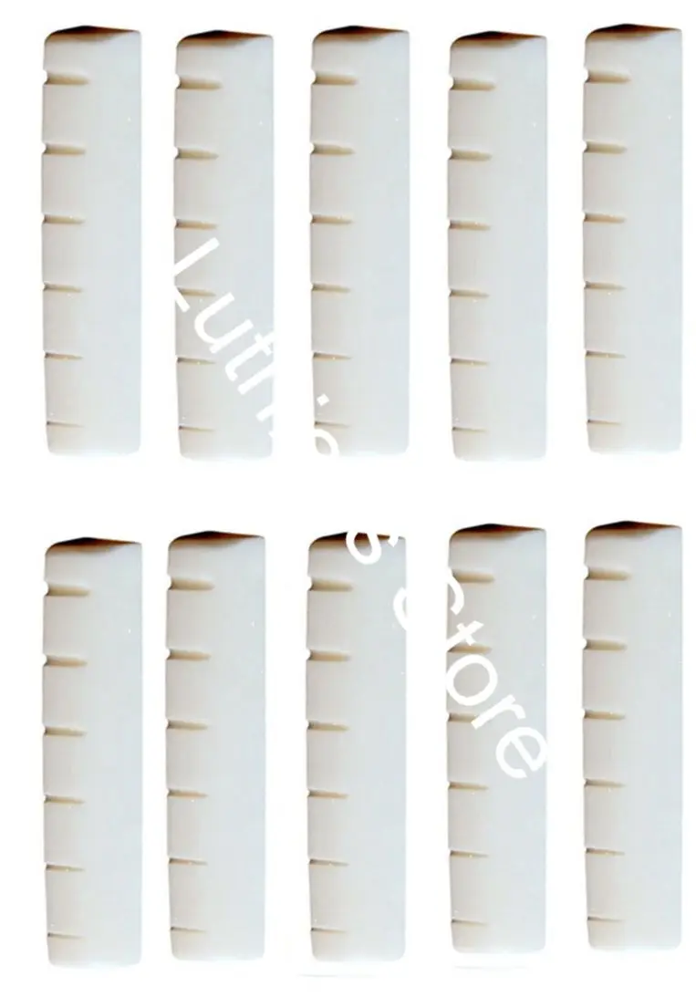

10PCS Guitar BONE Nut 45x6x9mm for acoustic folk guitar luthier DIY string builder