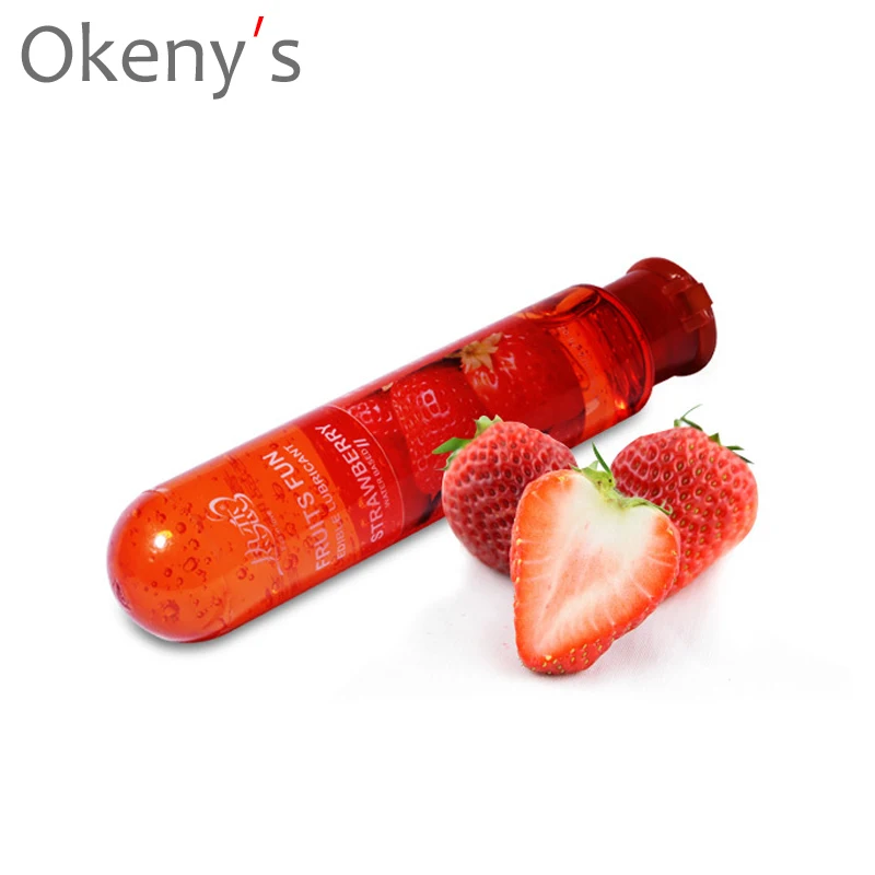 Fruit Flavor Strawberry Edible Lubricants Oil 80ml Sex Enhancement Lubricant Lube Water Based gay sex | Красота и здоровье
