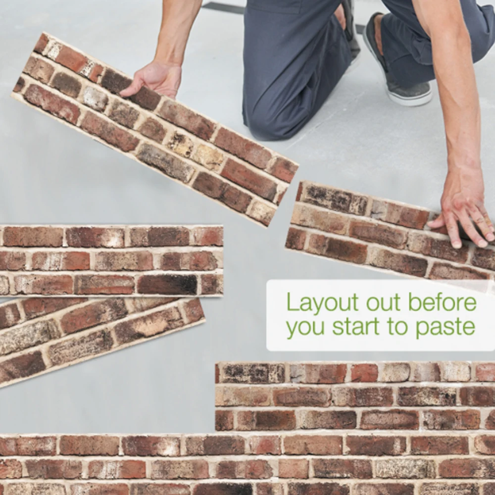 

14pcs/set Imitation brick wood grain floor tile stickers DIY PVC self-adhesive kitchen bathroom home waterproof stickers