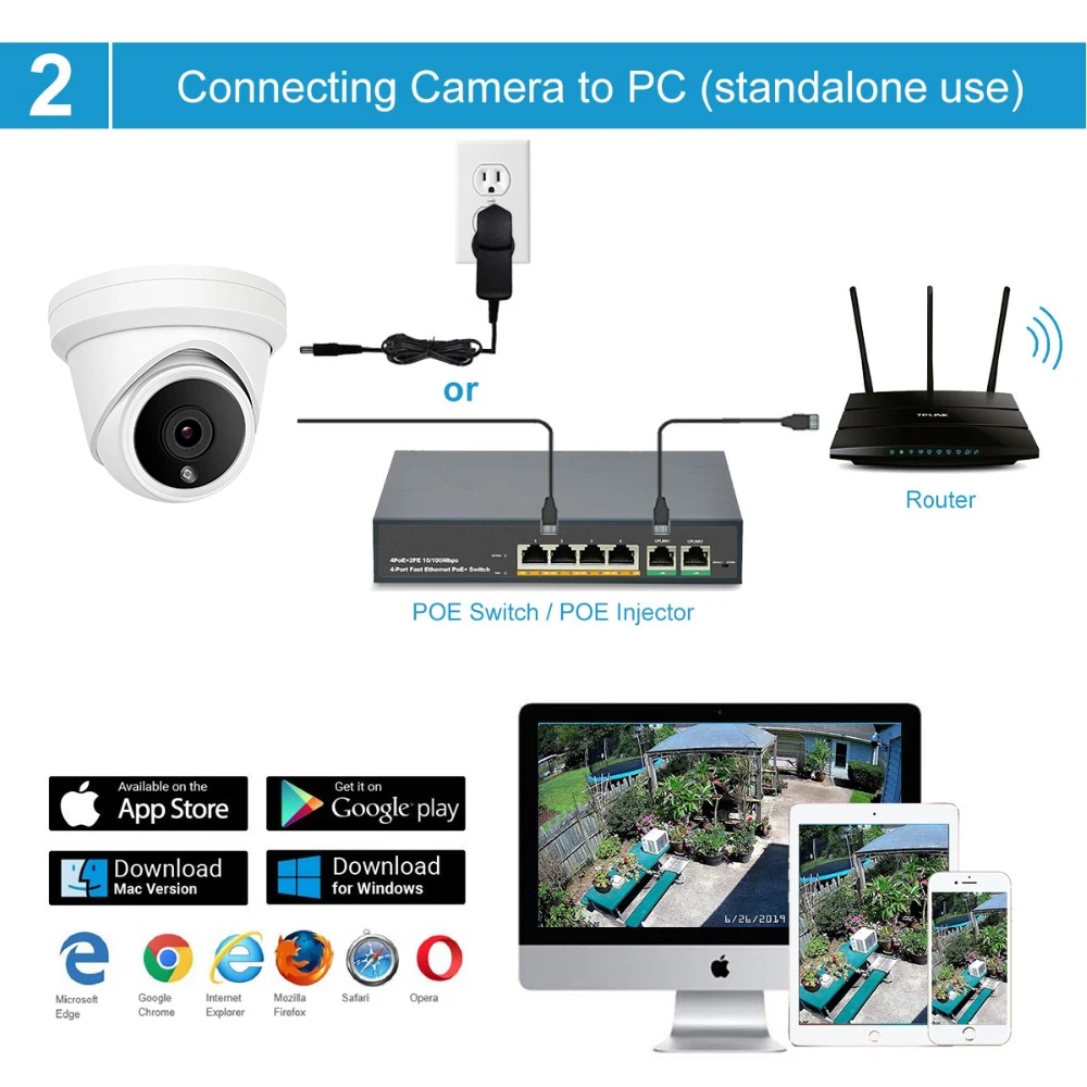 Совместимы Hikvision 8MP видеонаблюдения ip-камеры с питанием по POE револьверная наружная сетевая камера безопасности с 30M IR Onvif
