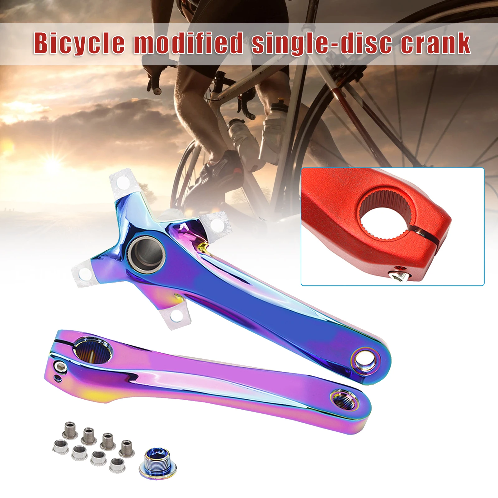 

High Quality 170mm Mountain Bike Integrated Hollow Crank Set Left and Right Crankset for Moutain Bike Bicycle ED889