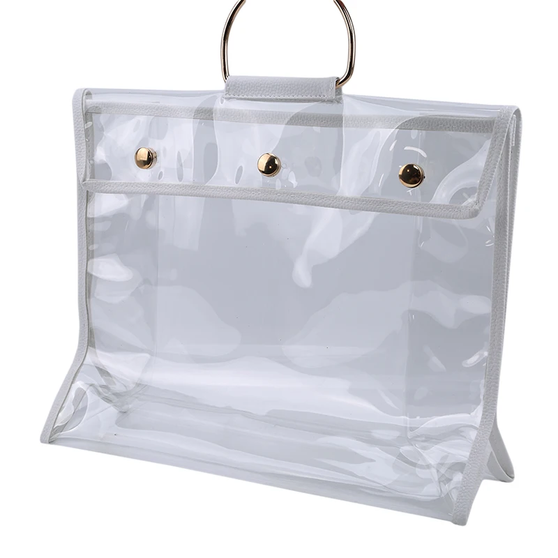 

Hanging Handbag Organizer Wardrobe Closet Transparent Storage Bag Door Wall Clear Sundry Shoe Bag Hanger Pouch