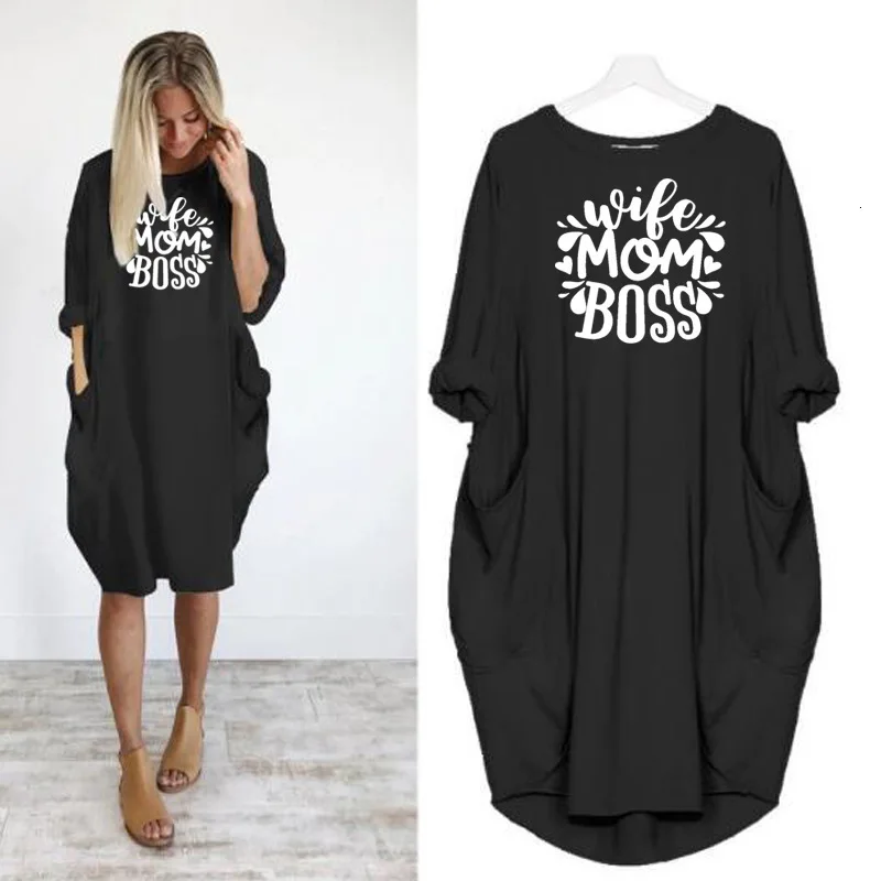 Большой размер для беременных платье осень зима круглый вырез досуг печать