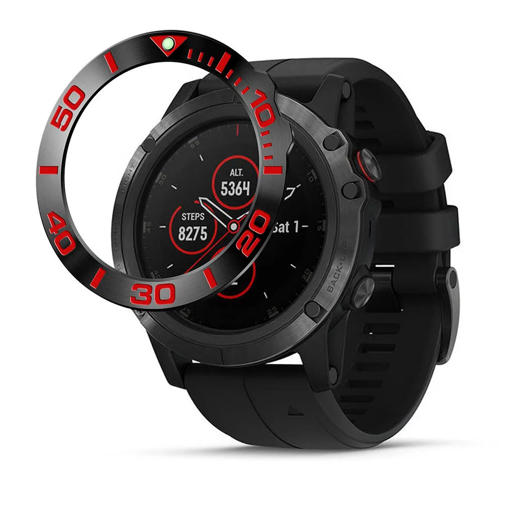 Ouhaobin кольцо с ободком для Garmin Fenix 5X Plus, кольцо для часов, клейкая крышка, металлический чехол с защитой от царапин для Garmin, умный Браслет